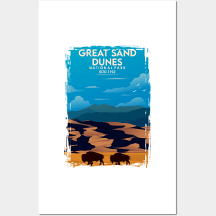 Great Sand Dunes National Park Travel Poster Posters and Art